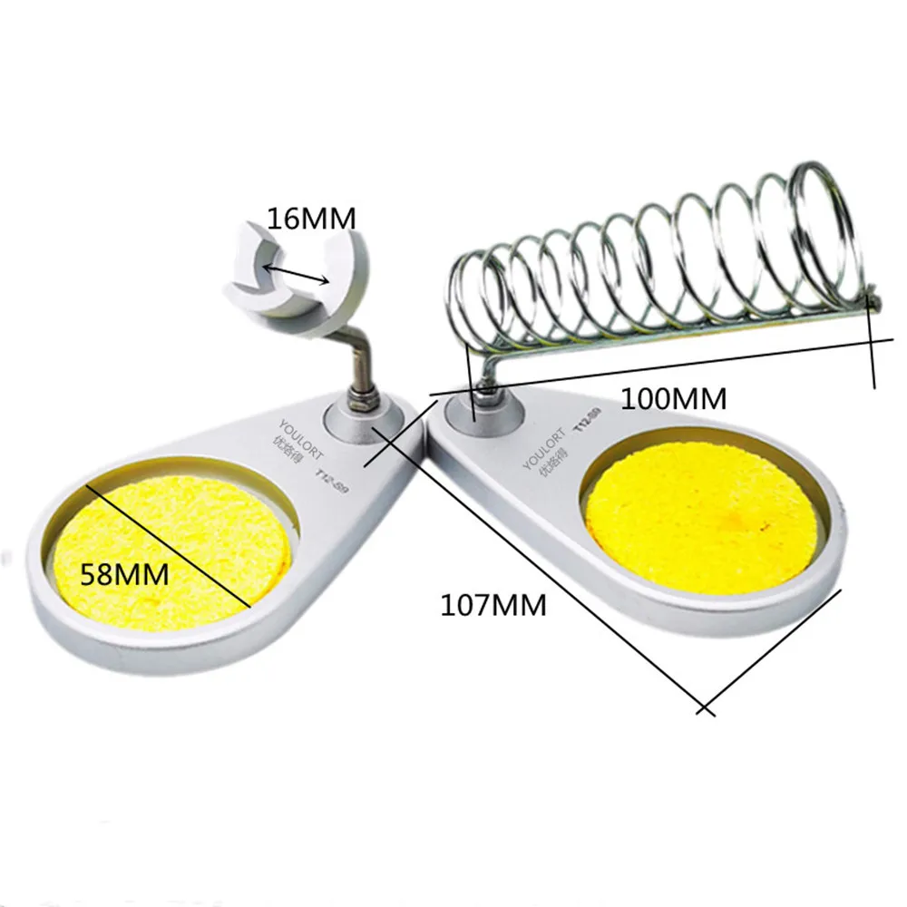 T12-S9 Soldering Iron Stand Holder Welding Soldering Iron Stand Station Metal Welding Tool With Clean Sponge 10ml bottle no clean liquid flux safe welding soldering tool advanced quick welding oil for pure aluminum stainless steel copper