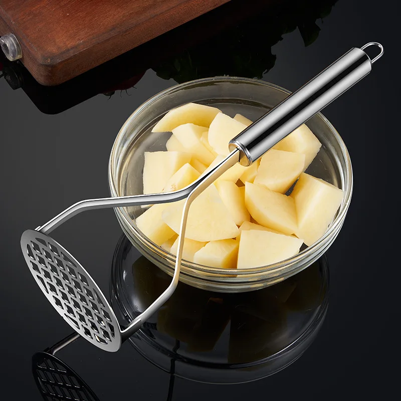 Potato Masher Kitchen Gadget Creative Mud Press Masher Puree Juice Maker Stainless Steel Potatoes Crusher Pusher Fruit Tools Cocina Cozinha