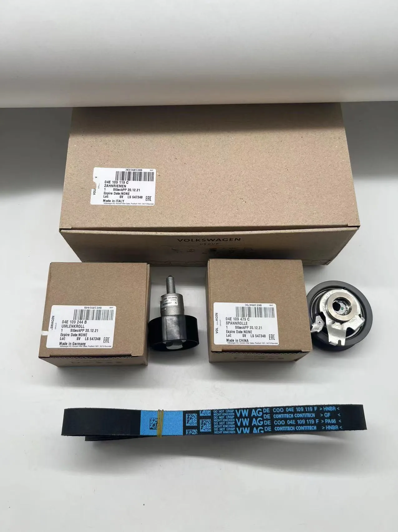 자동차 부품 1.4 TSI / TFSI EA211 타이밍 벨트 풀리 키트, 아우디 A3 S3 Q3 VW CC 골프 04E 109 479 A 04E109479A 04E 109 119 F, 신제품