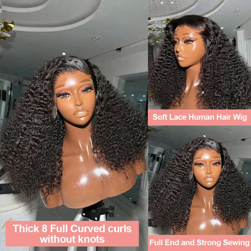 13x6 Short Curly Bob Deep Water Wave Lace Frontal Wigs 7x5 Glueless Wig 100% Human Hair Wig 250% Density 12 14 Inch For Women 3