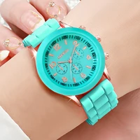 4PCS Fashion Women's Watches Casual Silicone Band Analog Quartz Watch Set（Without Box） - Image 5