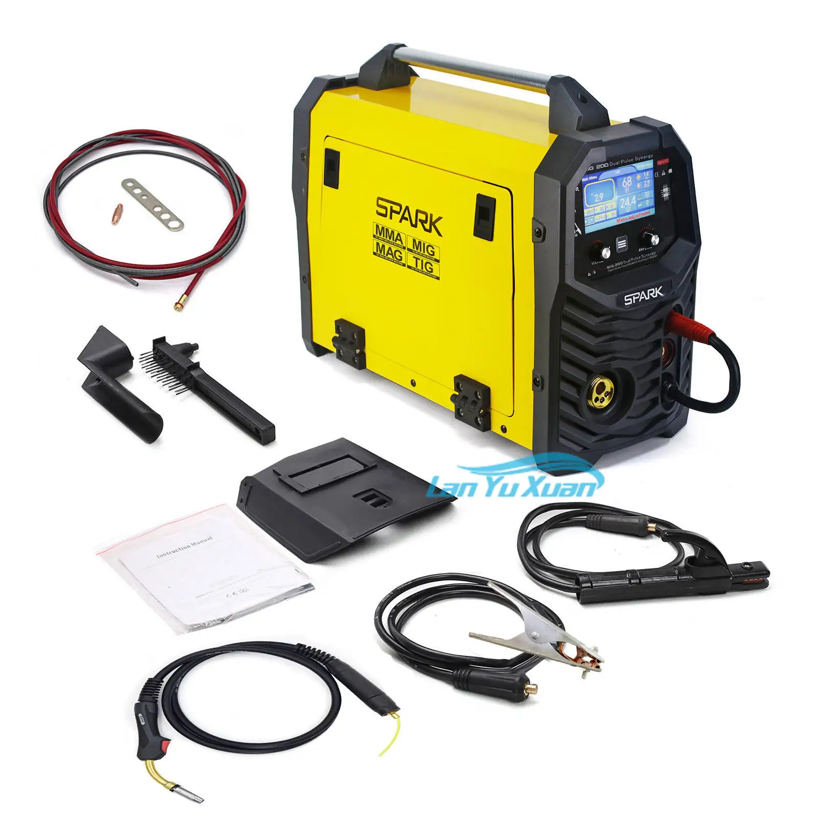 

200A Dual Pulse Synergy MIG Arc Welder MAG TIG MMA 4 IN 1 Welding Machine For Metal Stainless Steel Aluminum Copper Max 5KG