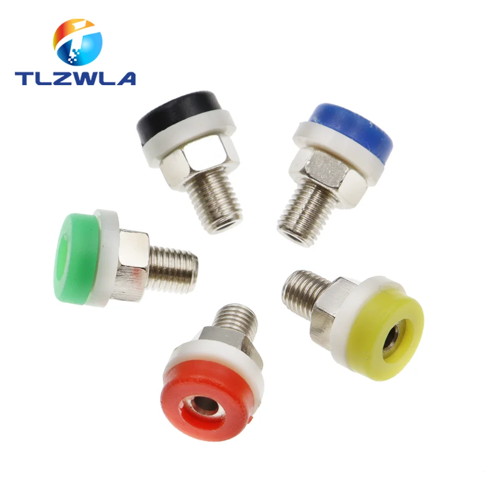 5PCS2MMBananaSocketBindingPostNutBananaPlugJackElectricalConnectorTerminalTestHole