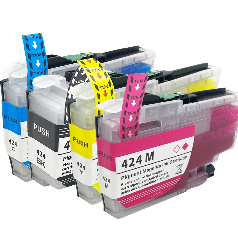 compatível com cores, Brother DCP-J1200DW, LC424, LC424BK, LC424C, LC424M, LC424Y