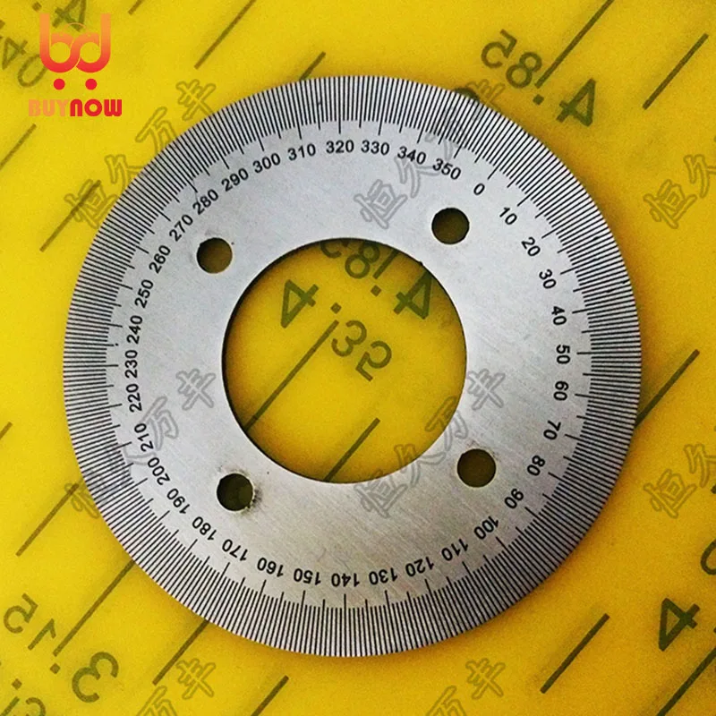 Diameter:60mm inner hole:25mm thickness:2mm 360 degree Ultra small dial scale Stainless steel disc 4