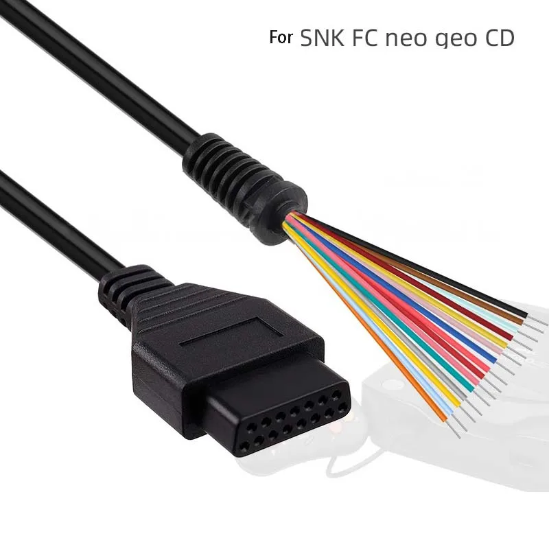 SNK NEO Geo CD 게임 컨트롤러용 케이블 게임패드 연결 연장 코드 게임 콘솔 15핀 와이어 수리 교체 액세서리