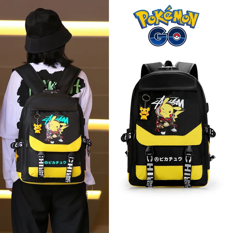 Pokemon Game Peripheral School Bag Backpack Computer Bag Schoolbag Boys  Girls Anime Cartoon School Bag Mochila - AliExpress