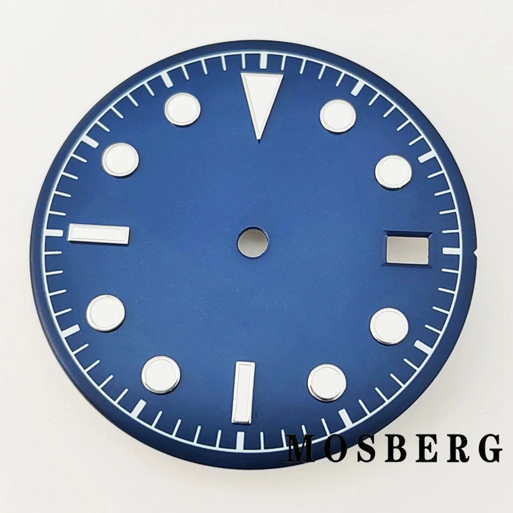 Sterile Green Luminous Watch Dial with Date Window, 30.5mm