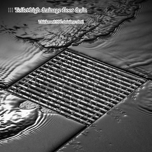 ท่อระบายน้ําชั้นระบายน้ําสูงในห้องน้ํา ท่อระบายน้ําพื้นสแตนเลส 304 หนาขนาดใหญ่กลางแจ้ง 1