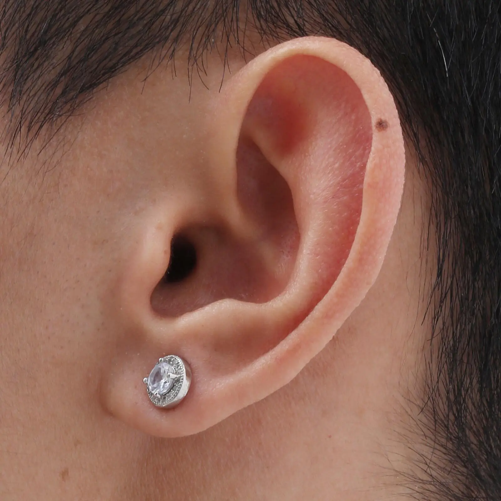 AAA Cubic Zirconia Crystal Clip On Earrings Classic Round Without Pierced Earring For Men Women Girl Wedding Party Birthday Gift