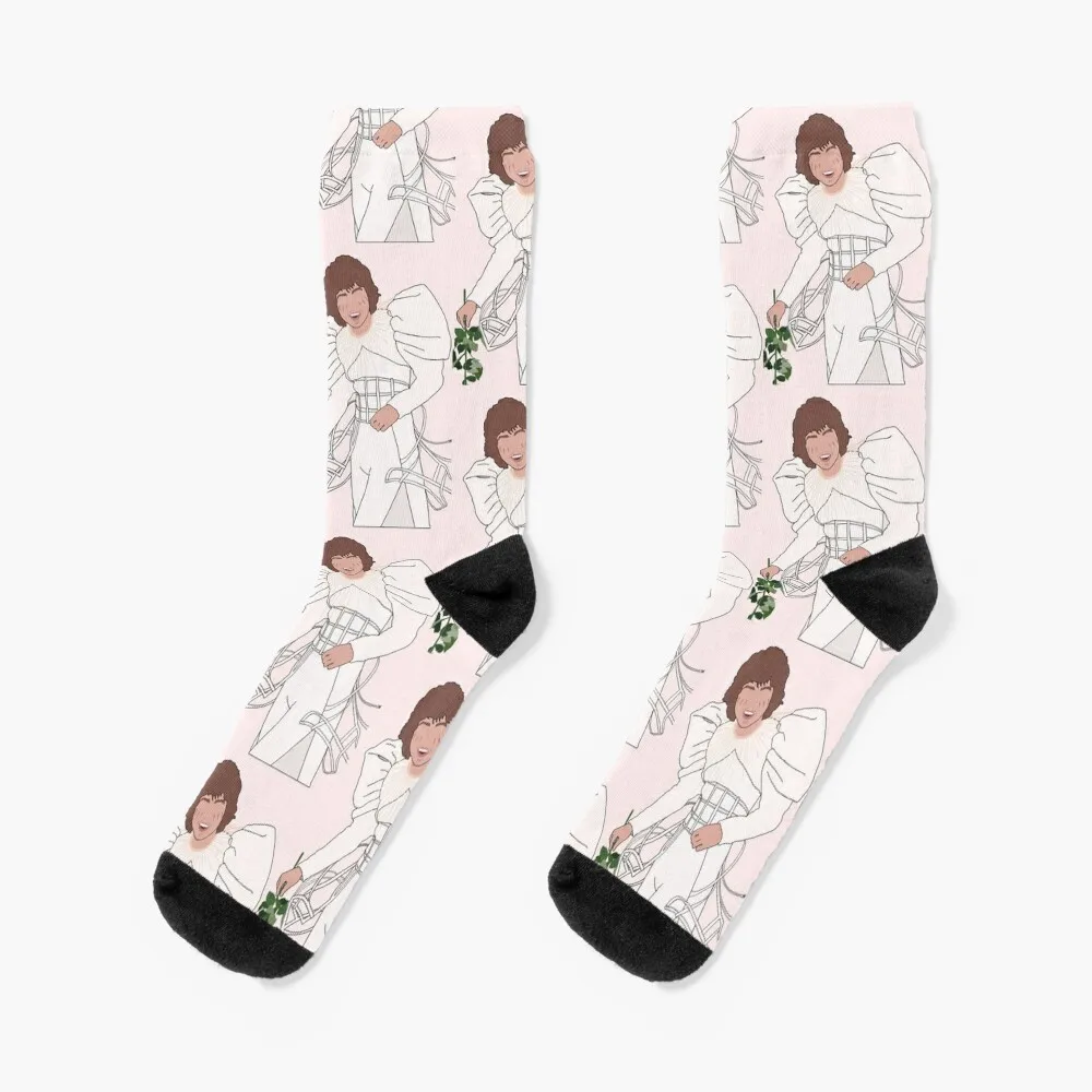 

Josh Kiszka Greta Van Fleet Socks funny gift floral Hiking boots Running Designer Man Socks Women's