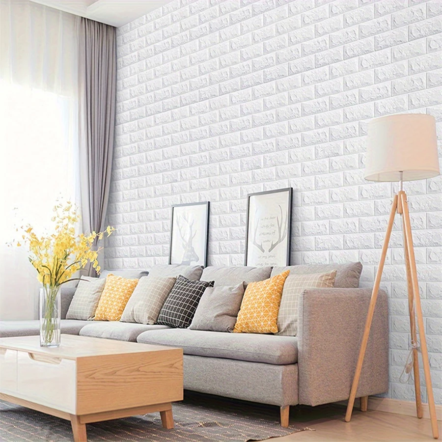 Wall Sticker 70x77CM 3D Foam Self-Adhesive Waterproof DIY for Living Room Bedroom Kitchen Wardrobe Home Decoration