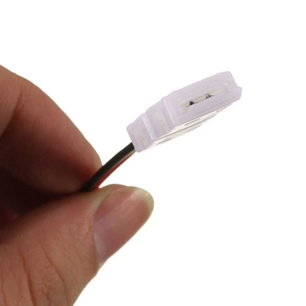 10Pcs Cable 2 Pin LED Strip Connector 3528/5050 Single Color Adapter Useful