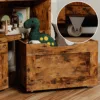 IRONCK Toy Storage Organizer for Boys and Girls, with Drawers, Wheels and Open Shelf for Nursery, Playroom, and Bedroom,Brown 4