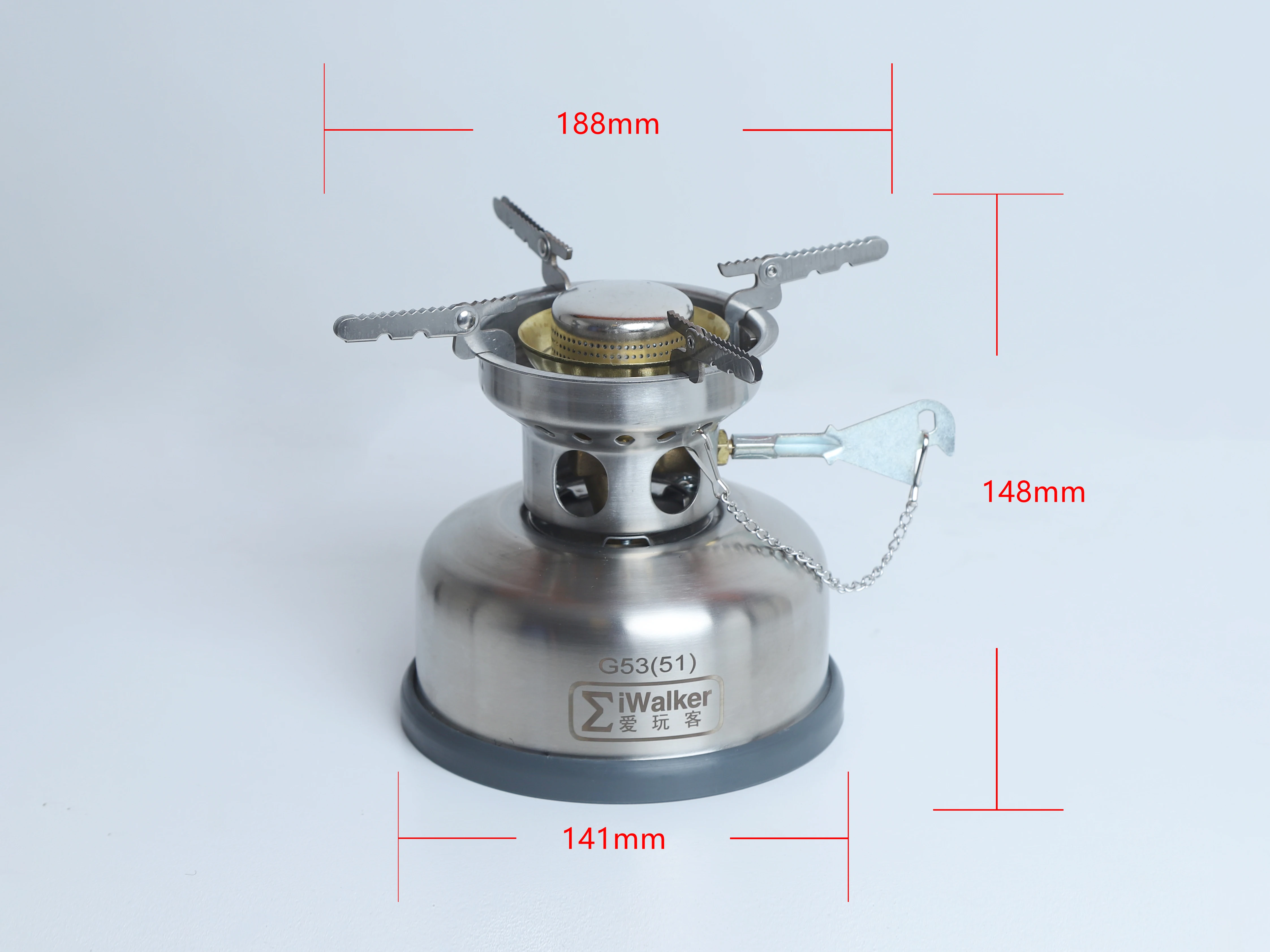 Iwalker G53s Camping Gasoline Stove No Noise Oil Furnace Picnic Burners