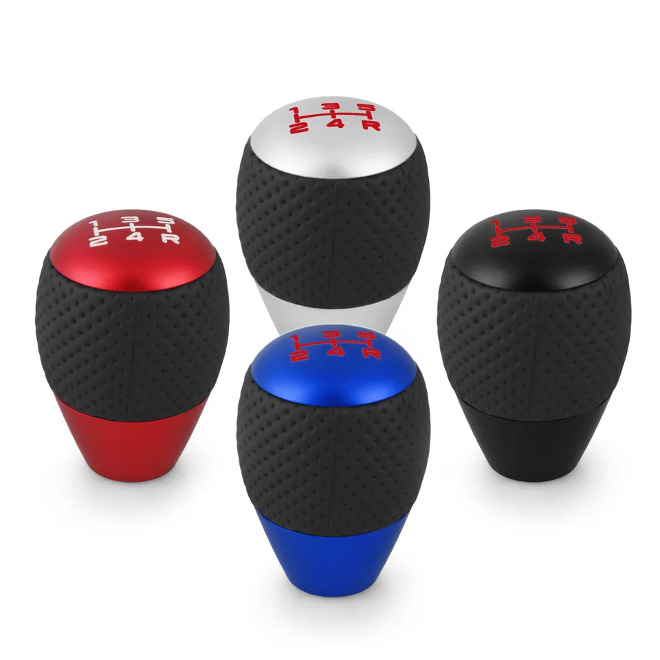 Yctze Pomello Cambio Universale In Lega Di Alluminio - Filetti M8 M10 M12 - Lunghezza 8,5 Cm - Peso 126g - Colori Nero, Blu, Rosso - Manopola Tuning Auto