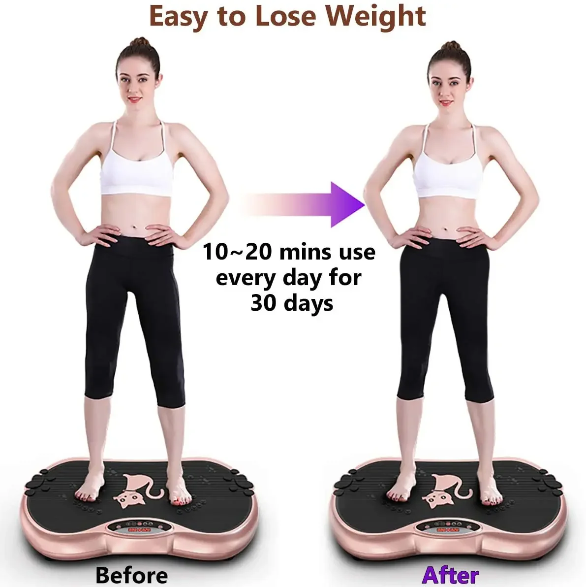 New Design Flat Whole Body Exercise Vibration Fitness Vibration Machine Slim Exercise Platform