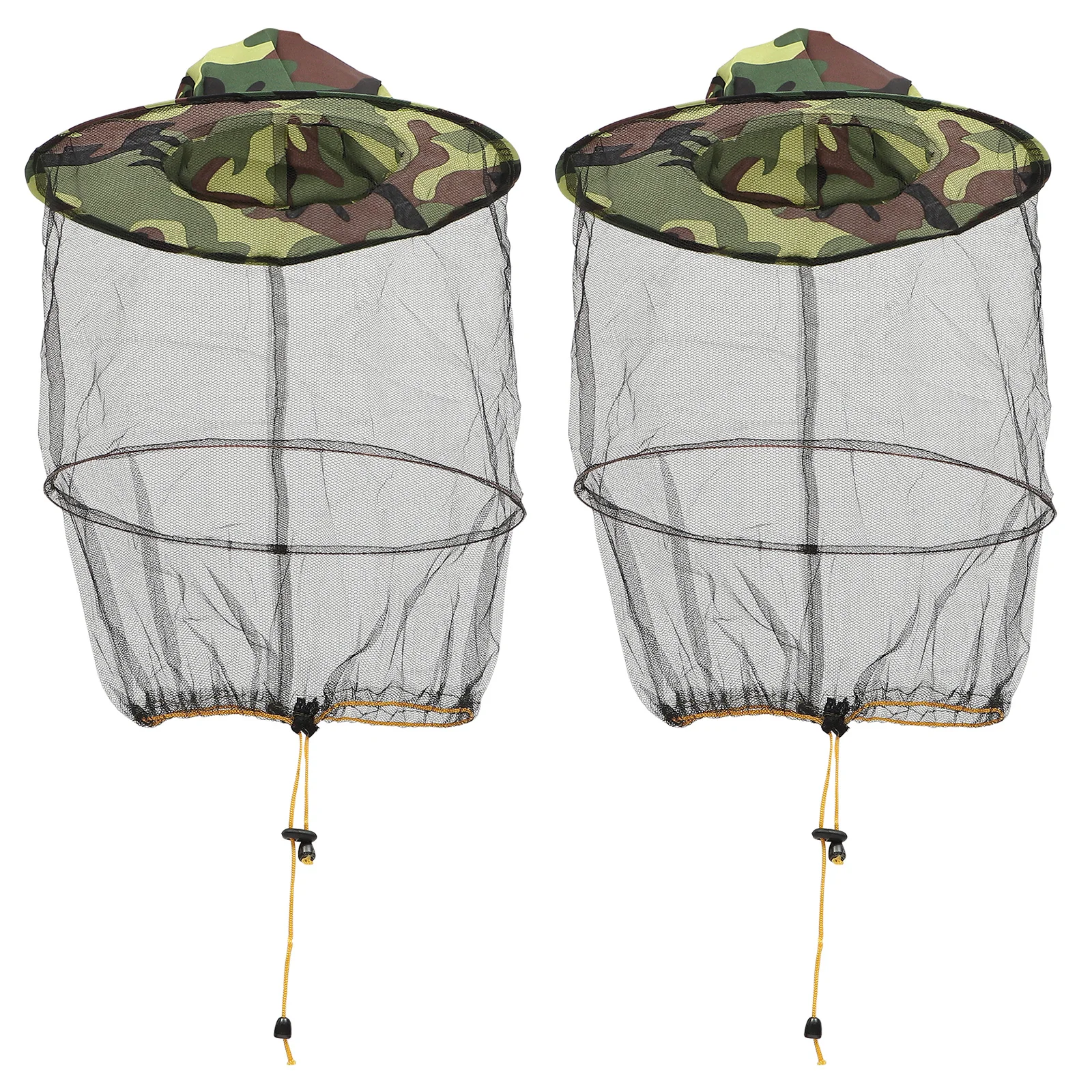 2 Pcs Midge Net Beehive Hat Veil Mesh Face Protector Resistance Cap Anti-Mosquito Beekeeping