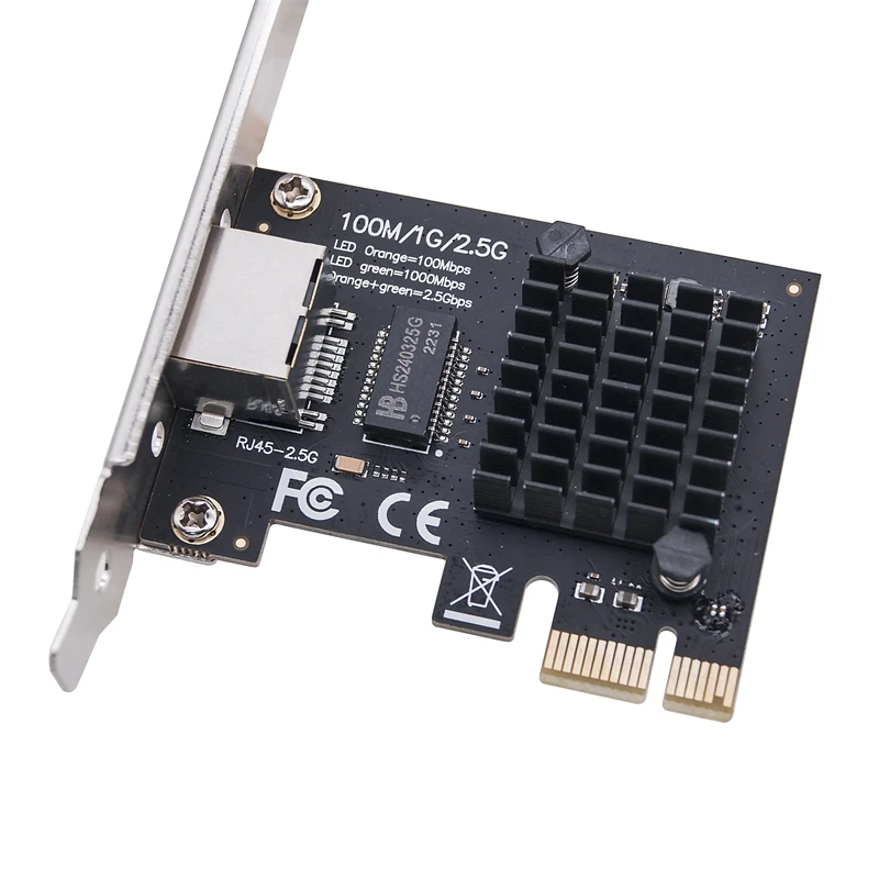 2.5Gb 기가비트 이더넷 네트워크 카드, PCI Express X1 to RJ45 포트, 2500Mbps RTL8125BG 칩, PCIE LAN 카드 및 로우 브래킷
