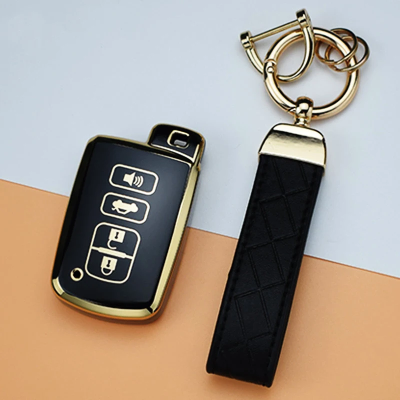 Premium TPU Car Key Case Cover - Elegant Auto Shell Holder and Fob Keychain