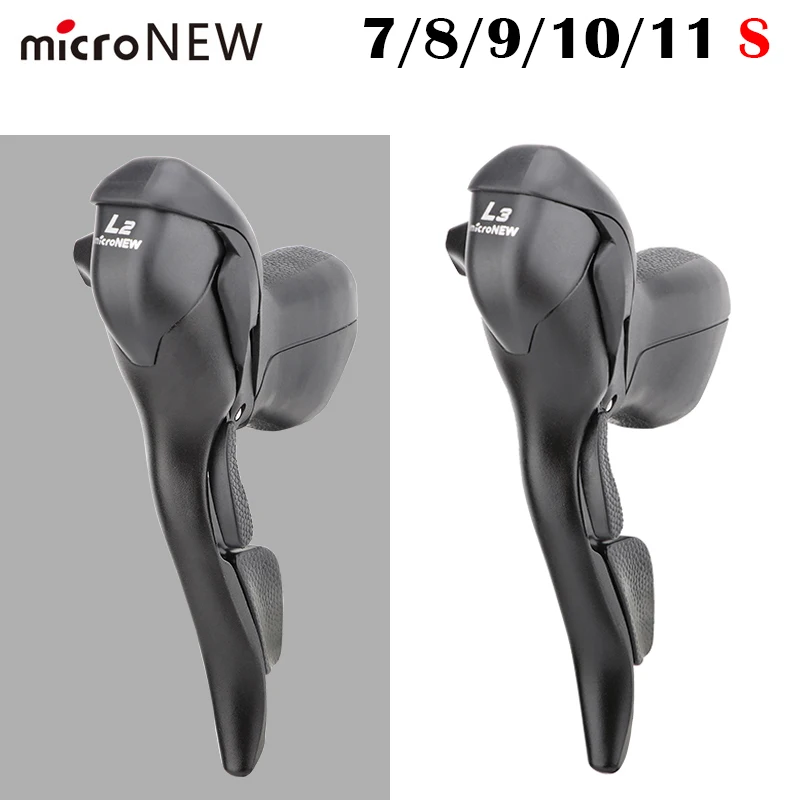 

MicroNEW Road Rider Dual Control Gearbox 2s 3s*7 8 9 10 11 Speed For 23.8-24.2mm Brake Handle Suitable for Shimano