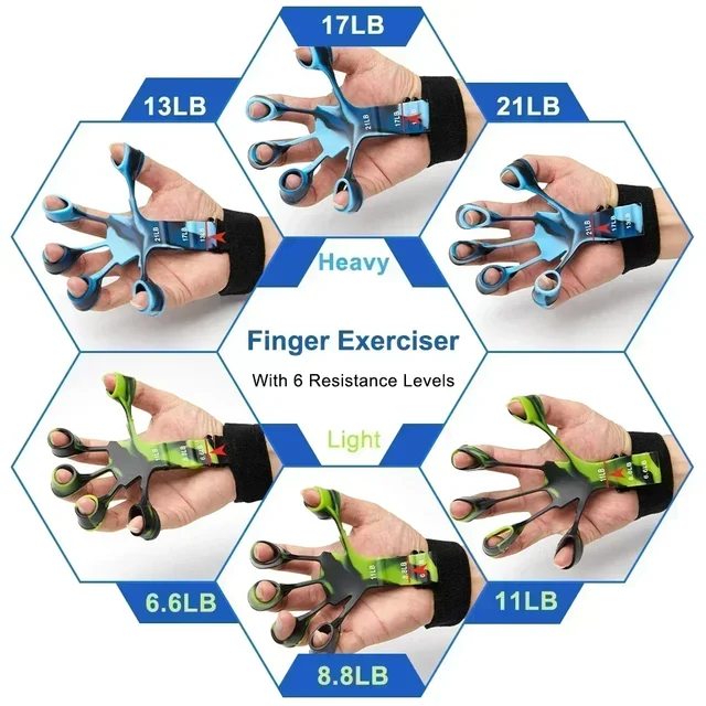 Training & Exercise 6 Resistance Hand Expander Finger Grip Sport Gym Training Accessories Trainning & Exercise Gripster Fitness 4