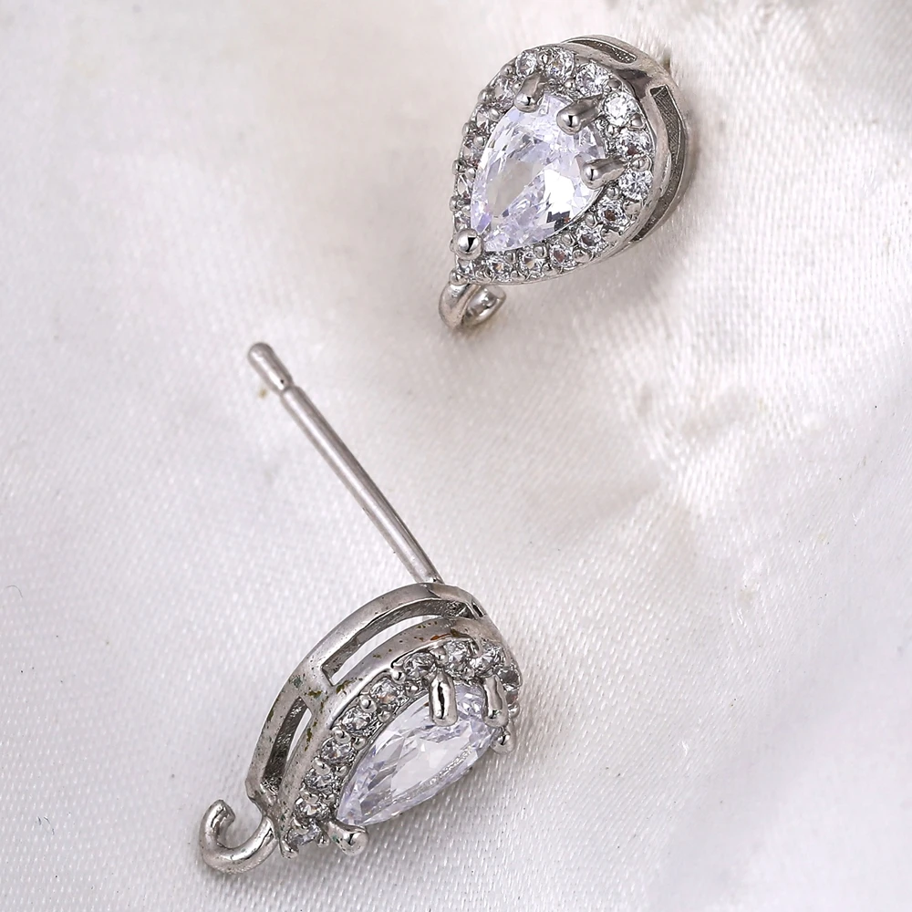 Juya DIY Kupfer anti allergene Ohr haken 18 Karat vergoldet Basic Fashion Damen Ohrring machen Befestigungs elemente Zubehör – Detail 7