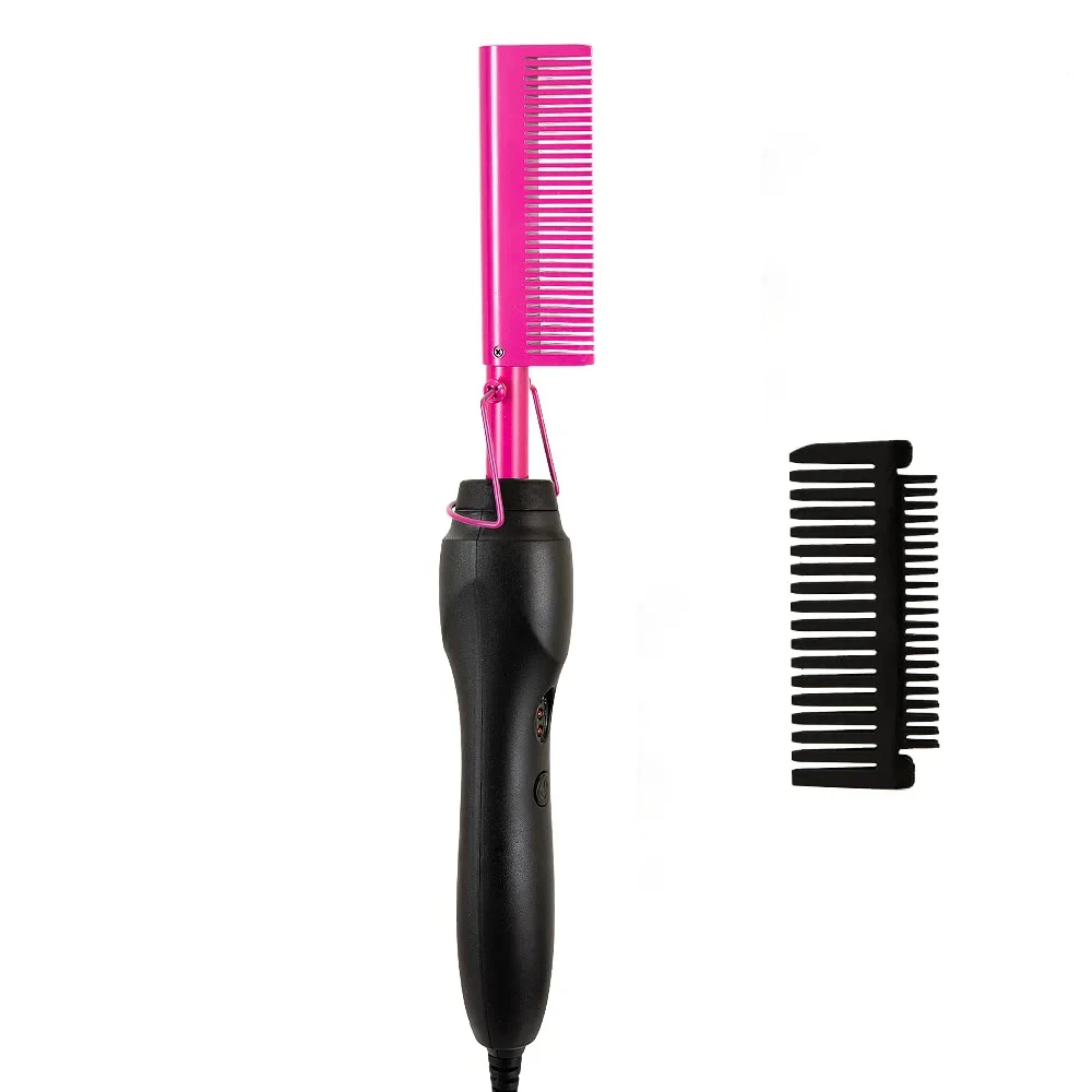 Hair Straightener Flat Irons Straightening Brush Hot Heating Comb Hair Straight Styler Corrugation Curling Iron Hair Curler Comb 4