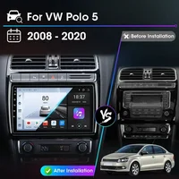 Srnubi Android autoradio pour Volkswagen VW POLO 5 2008-2017 Vento sans fil Carplay Android Auto voiture multimédia stéréo DSP 2 Din 2