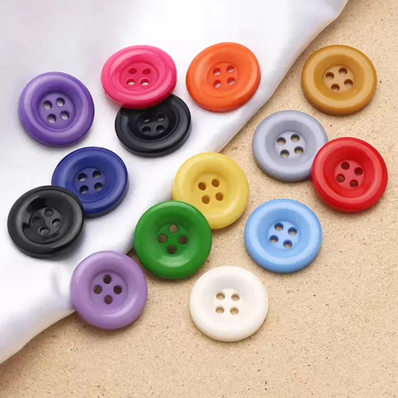Description Picture 3 of itemNew 18mm Colored Round Resin Button Coat Suit Sweater Button DIY Colored Clothing Accessories