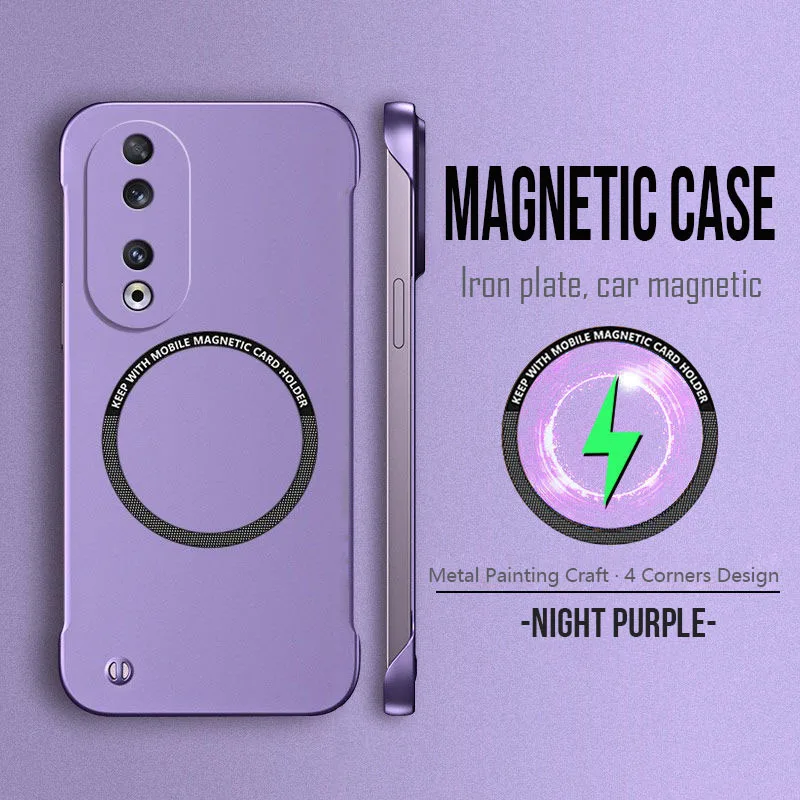 Sleek Magnetic Metal Frameless Phone Case with Enhanced Protection