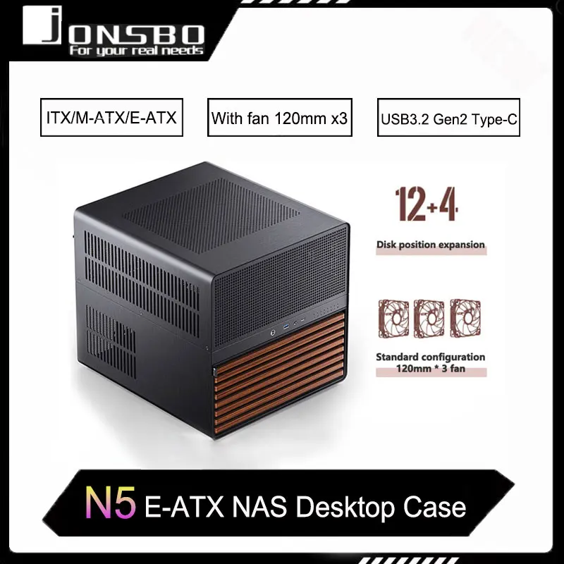JONSBO N5 NAS chassis aluminum case ATX power supply supports ATX motherboard 12-position separate structure with own fan