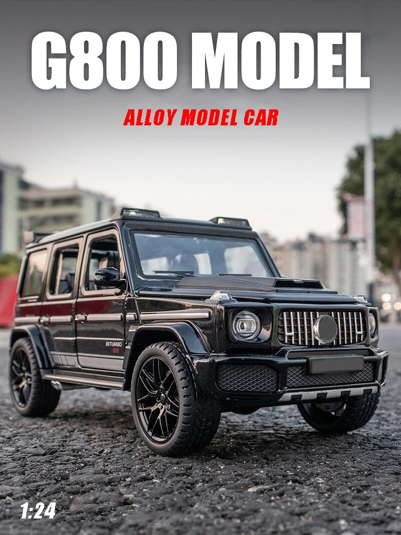 1:24 Mercedes Benz Brabus G800 Suv Alloy Model Car Sound Diecast