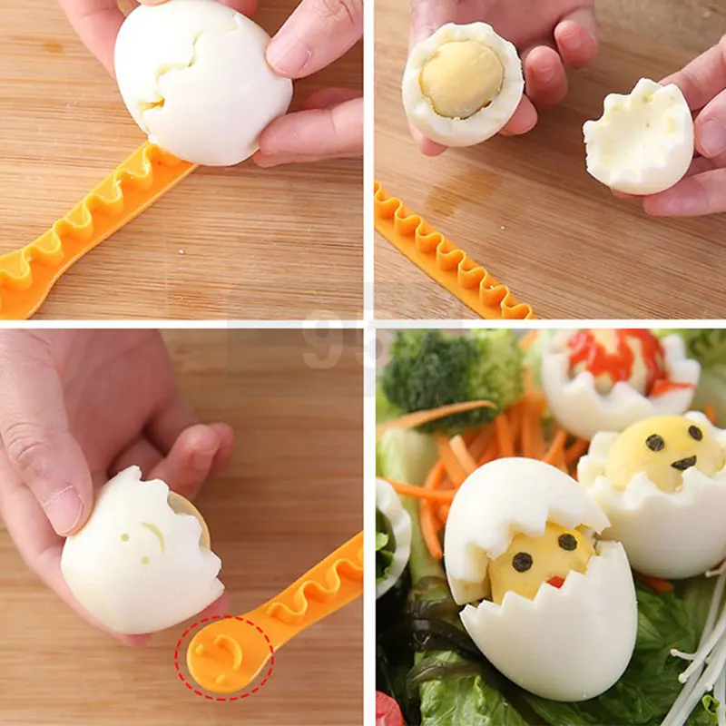 Creative Lace Egg Cutter 2 Pcs for Boiled Egg Cut Flower Styler egg slicer