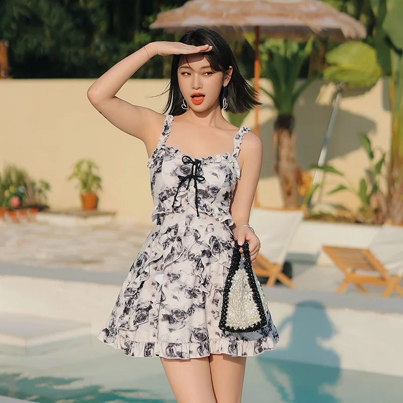 

Летние Купальники, женское бикини, Раздельный купальник, Сексуальный Японский Корейский минималистичный цельный топ с принтом