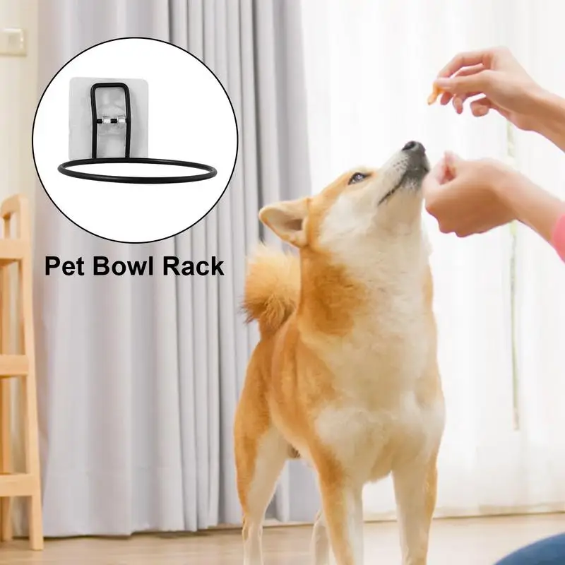 Soporte de Metal para cuencos de comida para perros, estante de alimentación estable y fuerte montado en la pared para mascotas, 3 juegos, soporte para platos de agua para perros pequeños y