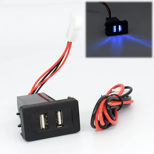 12V 24V Auto Dual USB Ladegerät Fahrzeug Inverter Power Licht 2,1