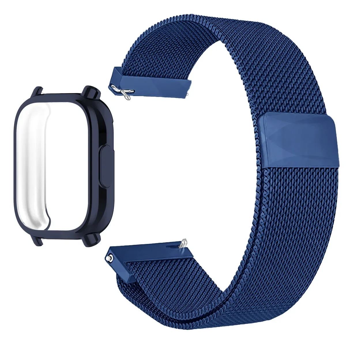 Milanese Mesh Strap with Case and Screen Protector - Premium Watchband Bracelet Accessories