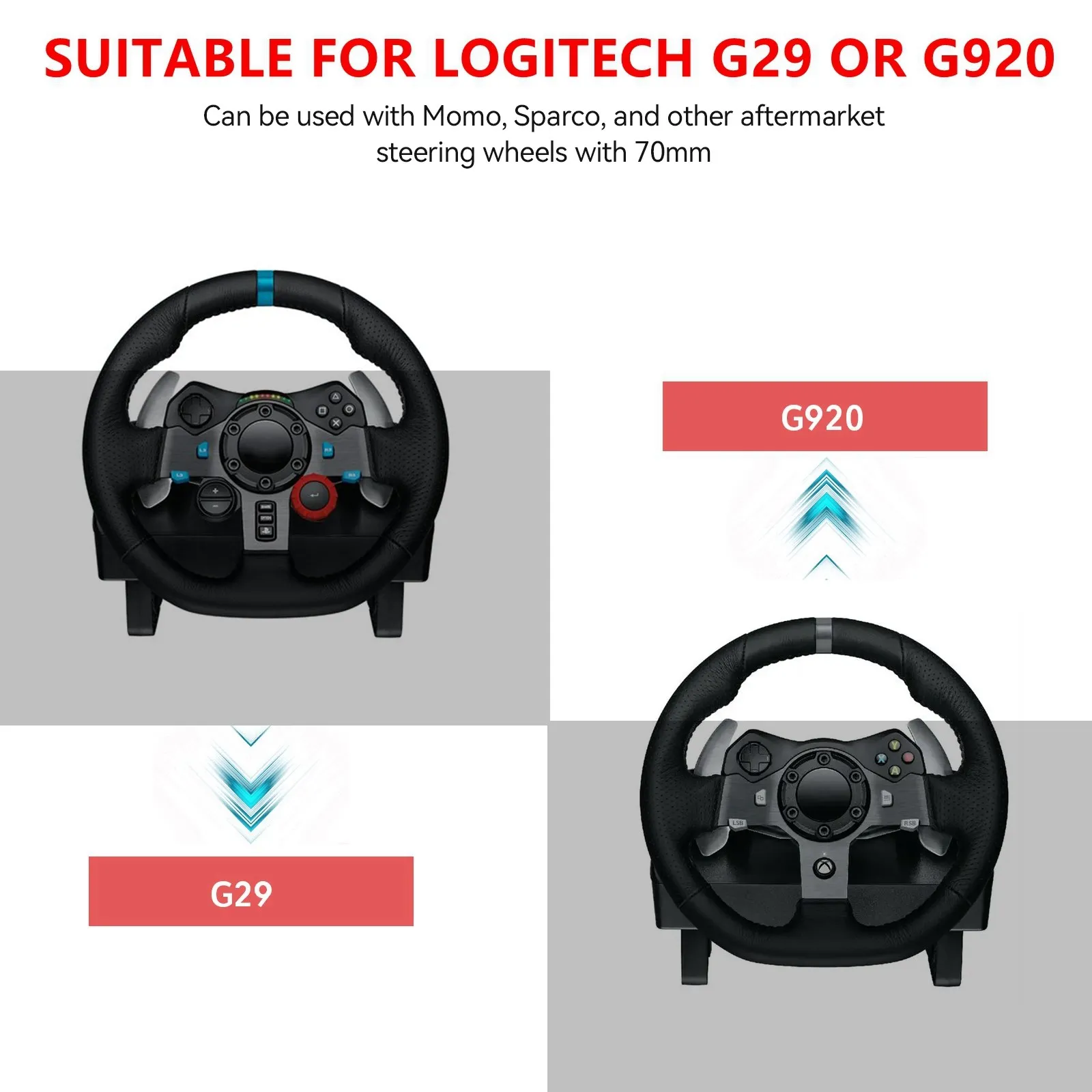 Piastra Adattatore CNC Per Volante Logitech G25, G27, G29, G920 - Personalizza Il Tuo Setup - Foto 5