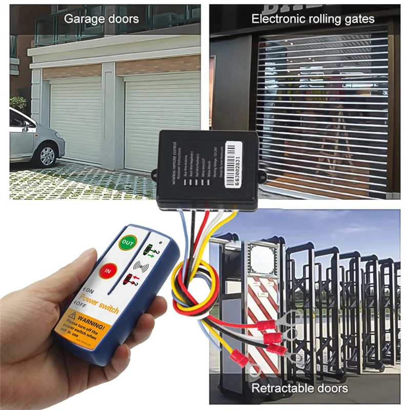 지프 ATV SUV 트럭 보트 12V 범용 전기 윈치 무선 원격 제어 스위치 키트 수신기 모듈 송신기