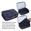 Fashion transparent nail polish storage box - 40 bottles travel set, durable polyester cotton material, suitable for nail lovers 5