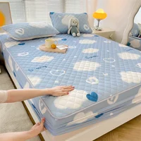 1pc Printed Mattress Cover, Skin Friendly, Comfortable, Antibacterial Fitted Sheet Mattress Protective Cover,For Bedroom Bedding 4