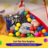 Kids Ball Pit Play Tent,100 Ball Pit Balls Included,Use as a Ball Pit or As an Indoor/Outdoor Play Tent,Christmas Gifts for Kids 5
