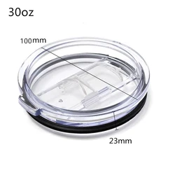 Premium Splash-Proof Replacement Lid for Tumblers - Food Grade Clear Design (30oz)