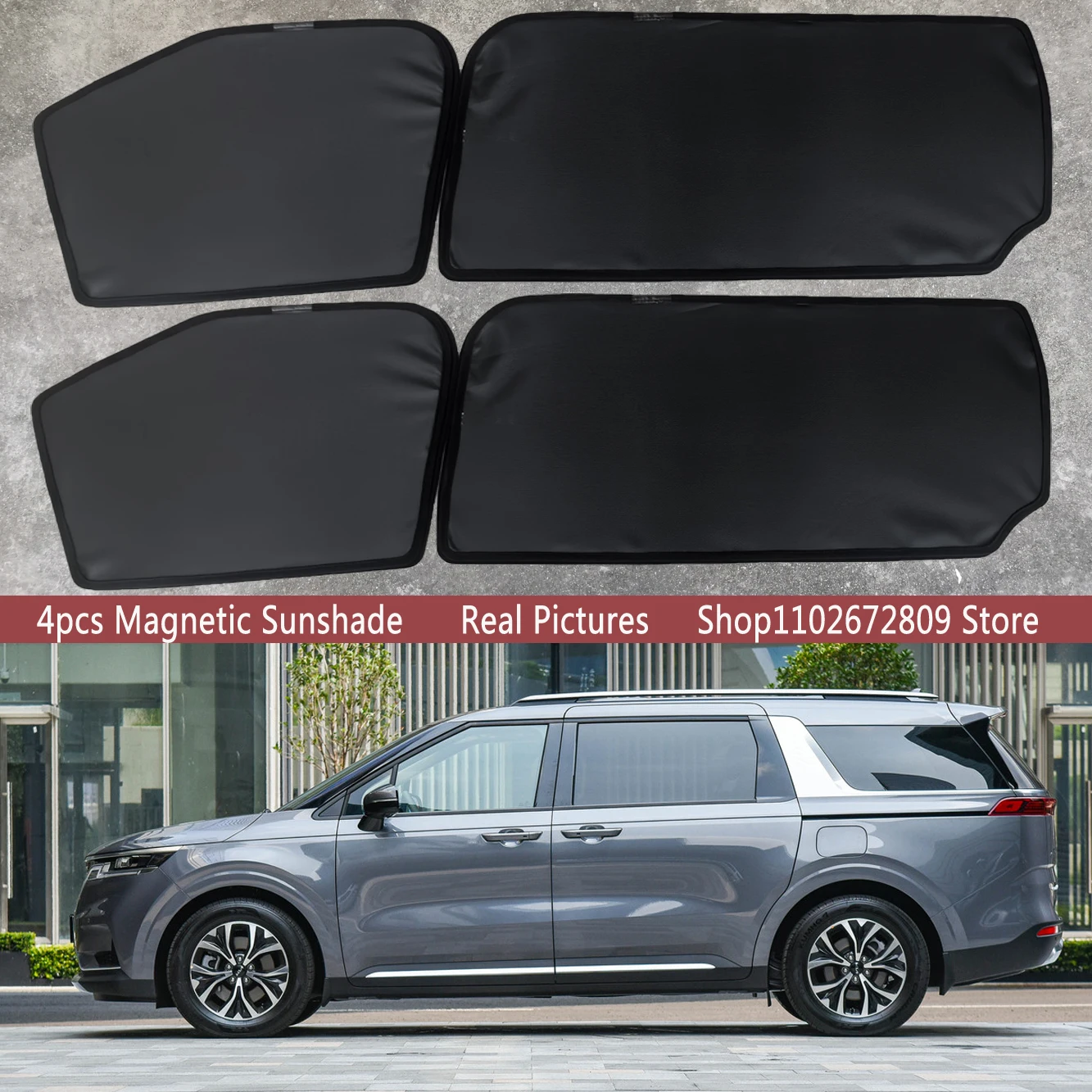 

Magnetic Sunshade Shield Front Windshield Frame Curtain Sun Shades For Kia Carnival KA4 SEDONA 2021 2022 2023 2024 Accessories