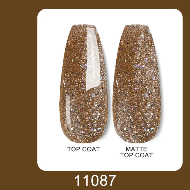 Arte Clavo 15ml Brown Coffee Color UV Gel For Nail Gel Nail Polish Varnish Hybrid Glitter Decoration Base Top Coat Set 11087