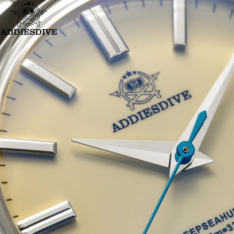 ADDIESDIVE 2024 Luxury Men's Quartz Watches Stainless Steel Wristwatch Sapphire Glass 100m Waterproof Analog Watch Reloj Hombre