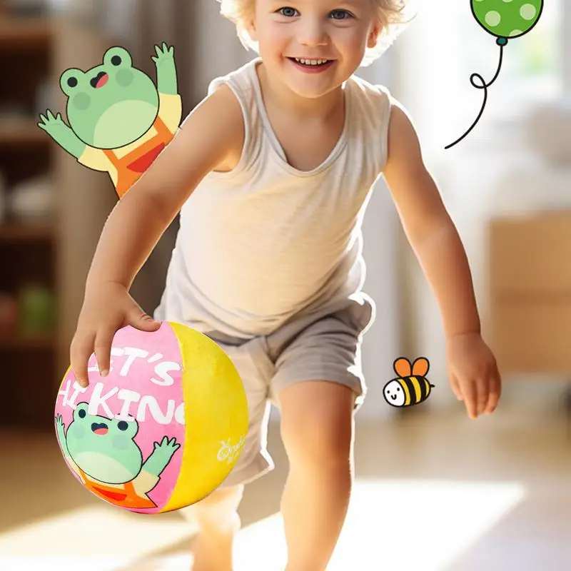 

Quiet Basketball Dribbling Indoor Kid Indoor Quiet Bouncing Basketball Cartoon Pattern Friendly To Children's Delicate Skin