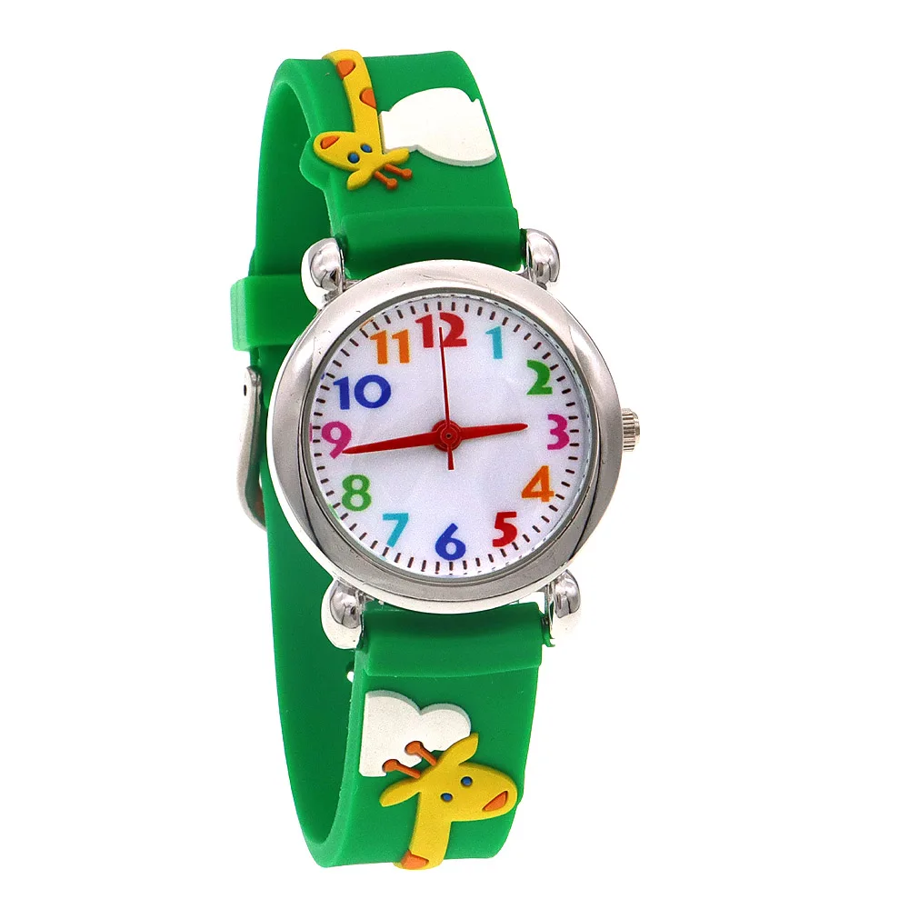 Baby 3D Cartoon Kids Regalo Di Compleanno Boy Girls Animal Watches Cinturino In Silicone Bambini Study Time Toy Watch Bambini Orologi Ragazze Ragazzi