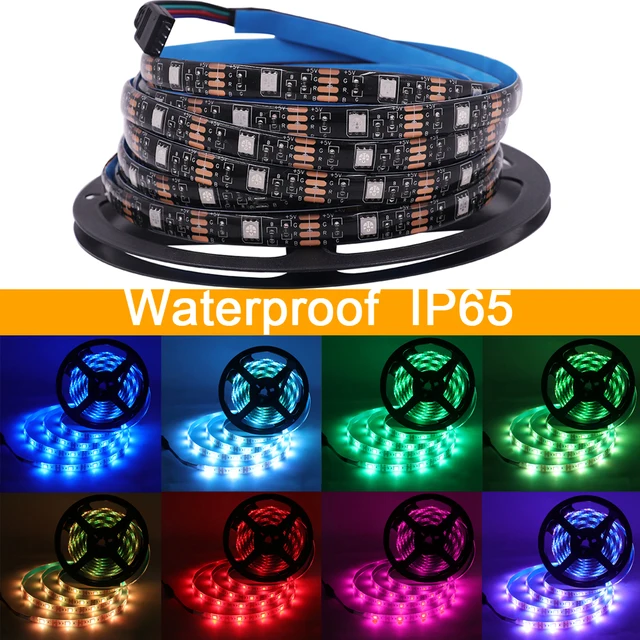 0.5-5M 5050 RGB LED Strip DC 5V USB LED Light Strip Flexible Lighting Black  pcb